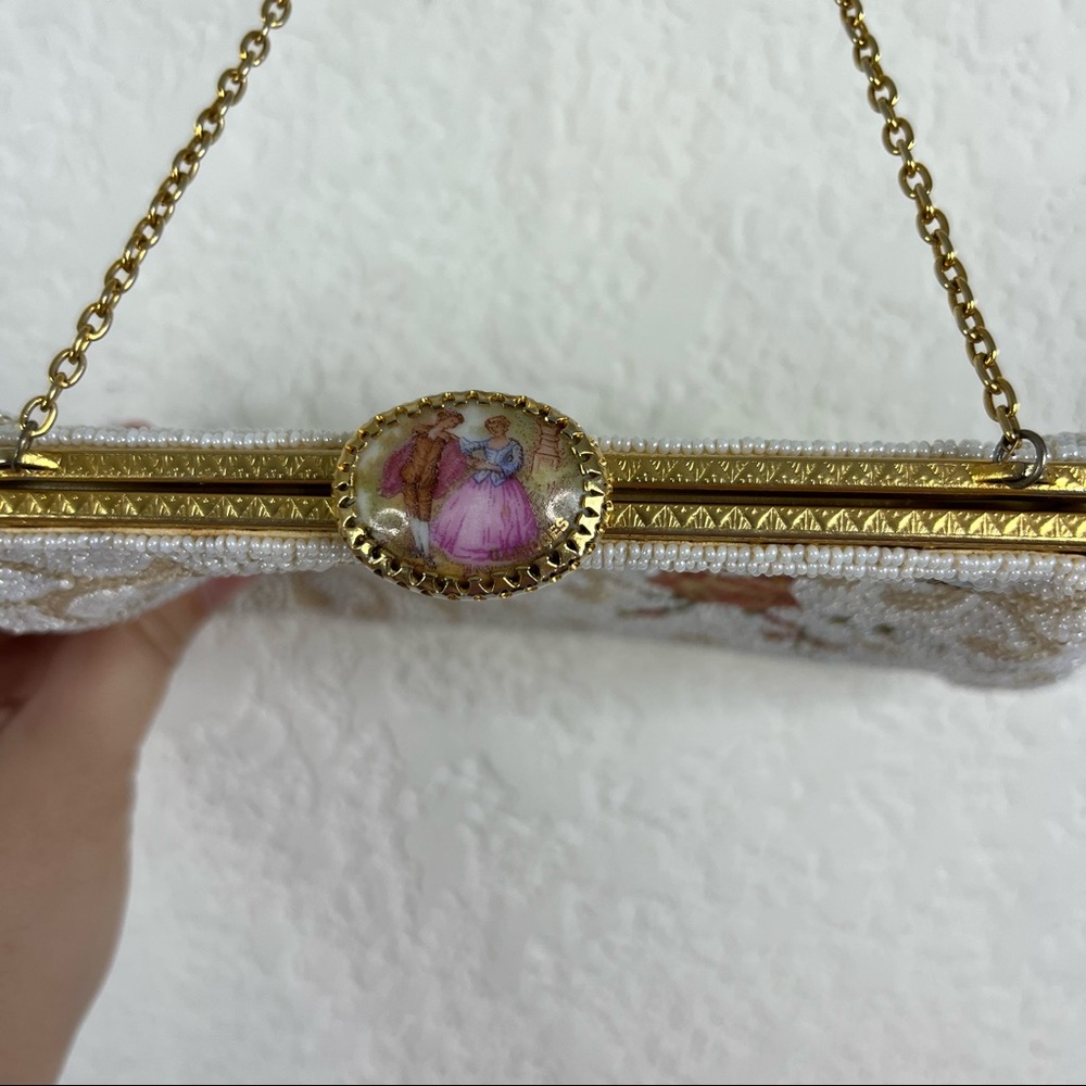 French VTG Beaded Victorian Filigree Clutch Bag - Picture 4 of 10
